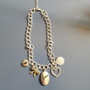 Guess chain charm necklace